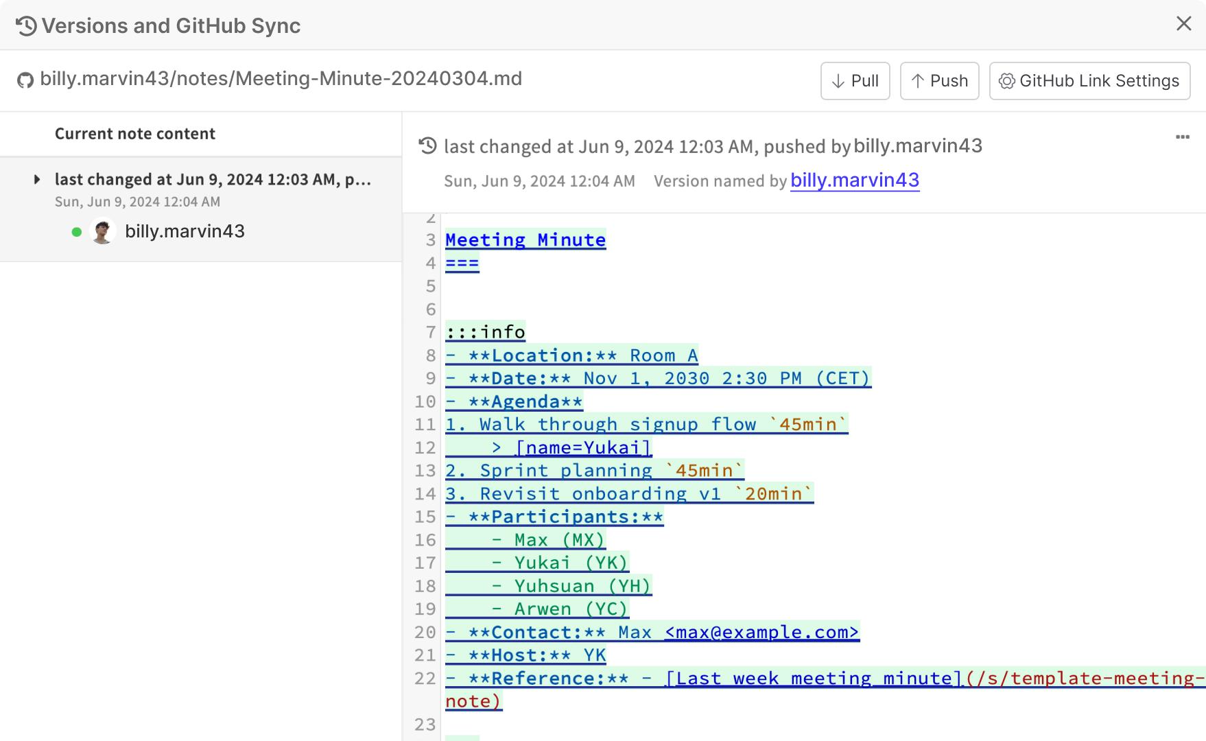 github sync